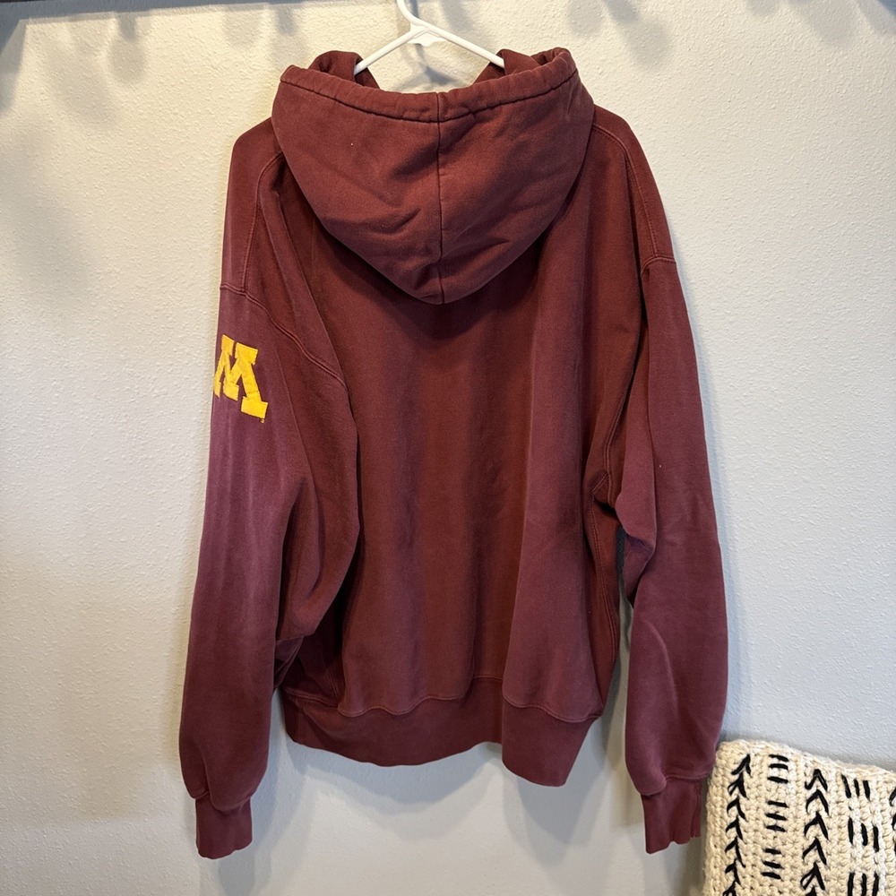 Minnesota Embroidered‎ Hoodie Burgundy ?XXL 29" Pit to Pit | MSRP = $60 - Picture 5 of 6